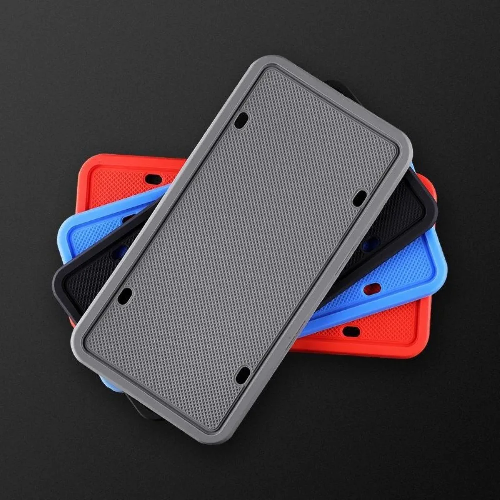 Silicone license plate frame, American and Canadian license plate frame, waterproof, rust proof, without damaging the paint