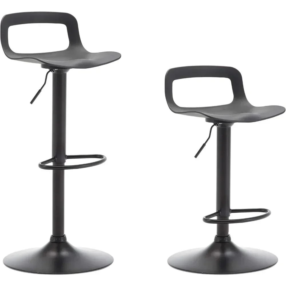 Bars Stools Set of 2, Adjustable Counter Height Barstools,Metal Kitchen Island Bars Chairs,Black bars stools set of 2bars chair