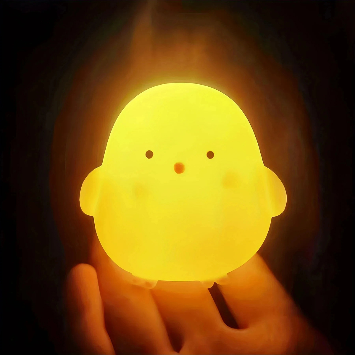 Led Night Light Duck Silicone Lamp Chicken Silicon Bulb Branco Quente Battery Powered Chick Macio Bonito Para Meninas Mesa de cabeceira Usb