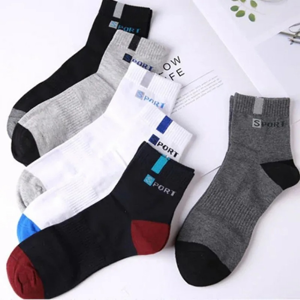 10 paia di calze sportive in cotone traspirante da uomo in fibra di bambù autunno e inverno calzini da uomo assorbimento del sudore deodorante business Sox
