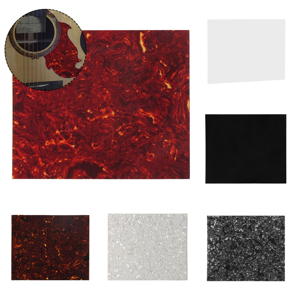 20cmx17cm DIY Acoustic Guitar Pickguard Celluloid Material Blank Sheet Self Adhesive Scratch Plate Colors Available