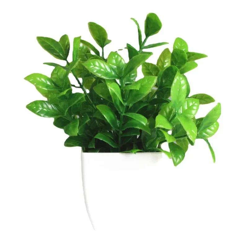 บอนไซประดิษฐ์สีเขียวปลอม Eucalyptus ดอกไม้กระถางต้นไม้สําหรับในร่มกลางแจ้งบ้านห้องนอนอุปกรณ์ตกแต่งสวน