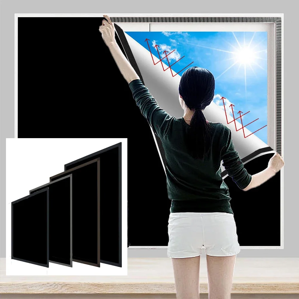 Cortina opaca 100% personalizada, cortinas de ventana de viaje portátiles autoadhesivas para sala de estar, dormitorio, tela de película para ventana del hogar