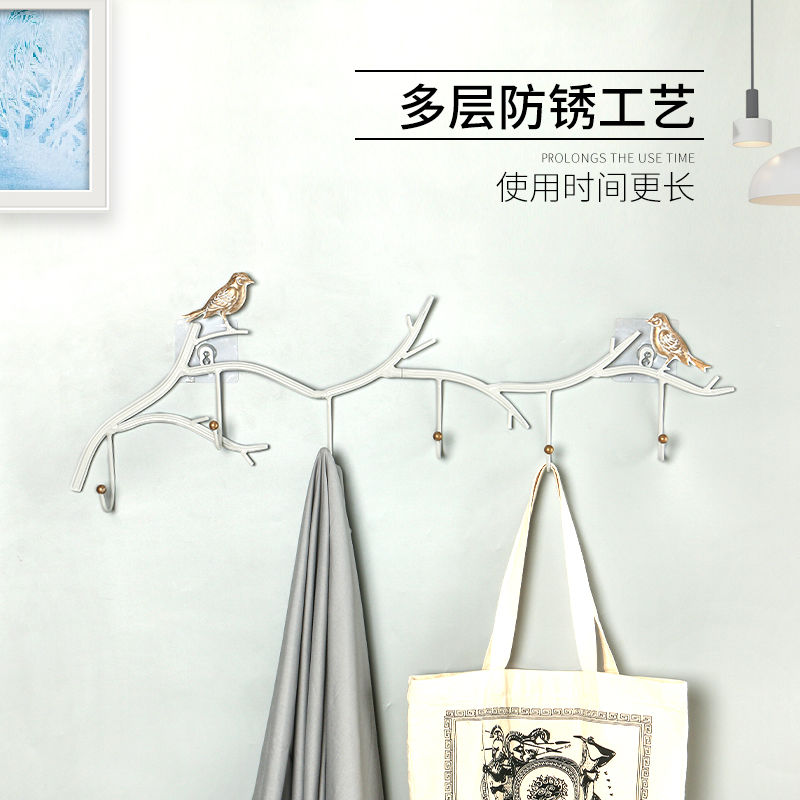 Colgador de ropa creativo para colgar en la pared, para puerta perchero, sin agujeros en la entrada