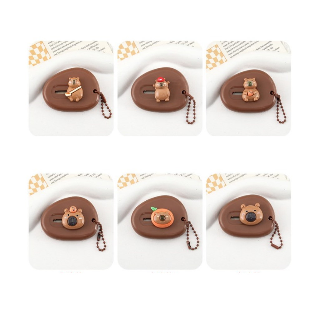 Cute Plastic Capibara Cutter Cartoon School Office Supplies Paper Cutting Tool Mini Retractable Letter Opener