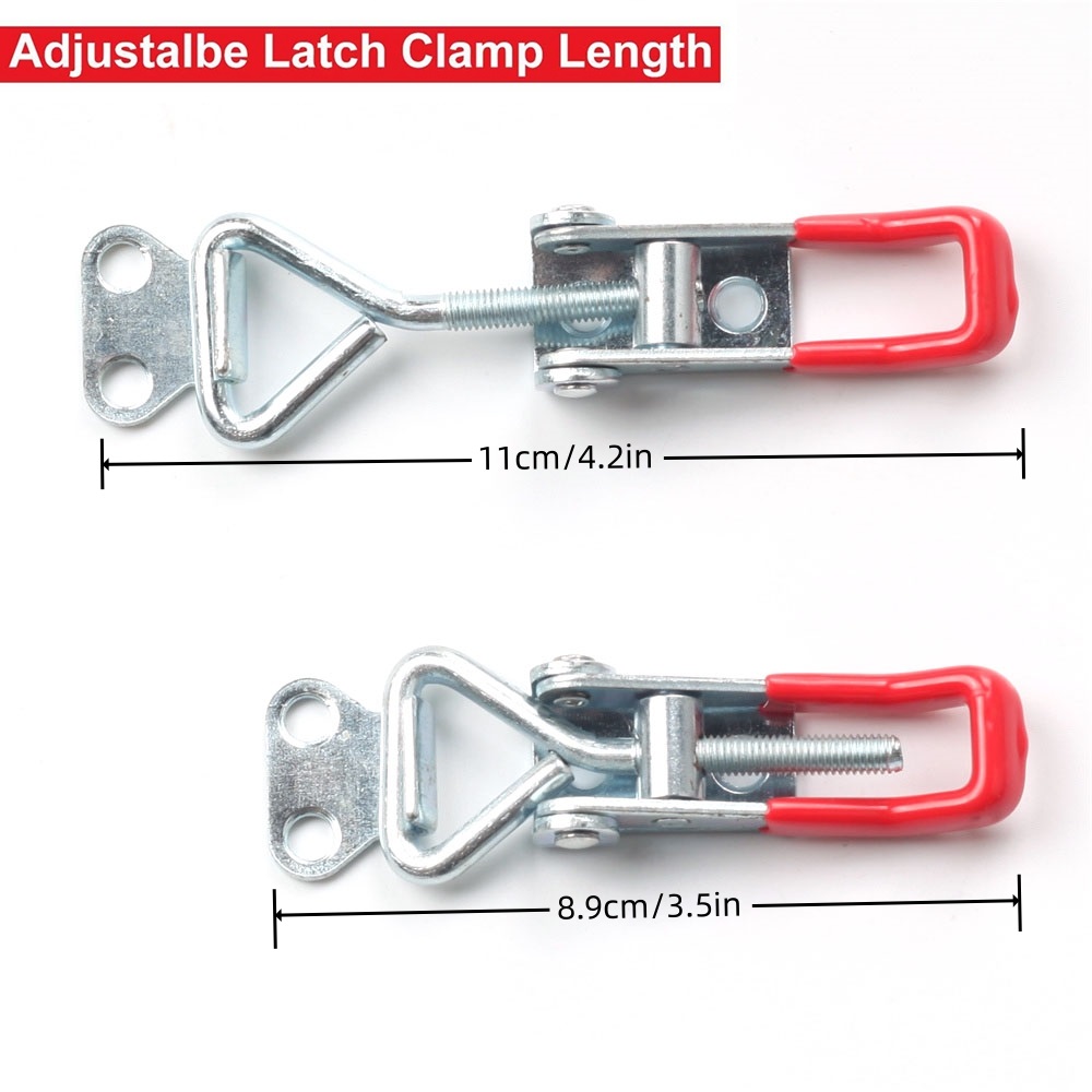 8 pçs ferro galvanizado/aço inoxidável ajustável alternância braçadeira captura fecho de liberação rápida braçadeira anti-deslizamento push pull toggle braçadeira