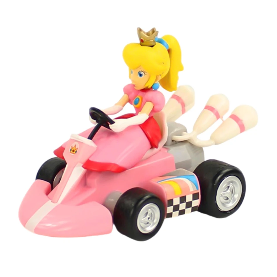 Super Mario ดึงกลับรถสีเขียว Yoshi Donkey Kong Bowser Luigi คางคกเจ้าหญิงพีช Action Figure ของเล่นอะนิเมะเกมตุ๊กตาเด็กของขวัญ
