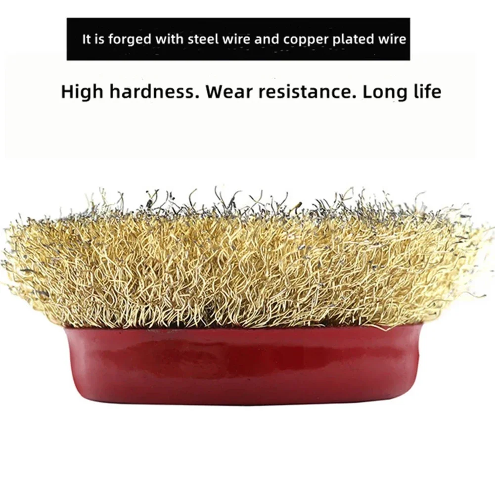 1pc Steel Wire Brush 85mm M10M16 Size Steel Wire For Rust Paint Removal Deburring Angle Grinder Polishing Power Tool Accessory