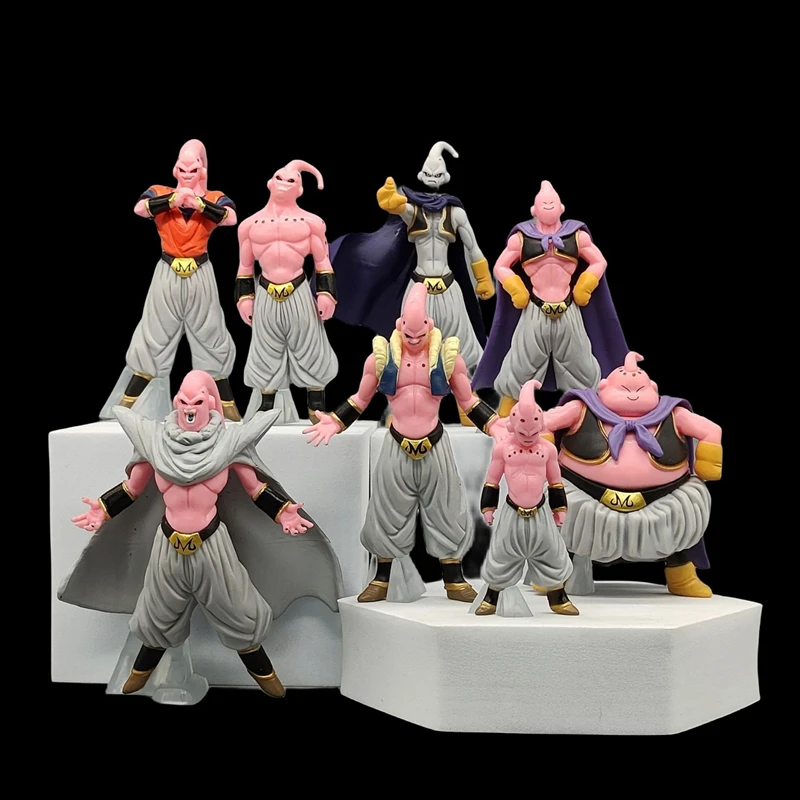 Dragon Ball oito estatuetas Buu mal majin Buu Bui Clube de Artes Marciais Super Saiyan anime modelo ornamentos