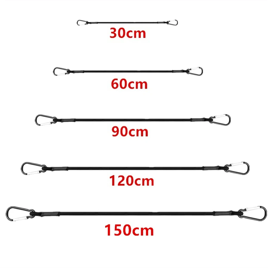 30/60/90/120/150cm estiramento cordas elásticas 8mm bungee cabos com ganchos bicicletas leves gravata bagagem do carro embalagem telhado rack cinta
