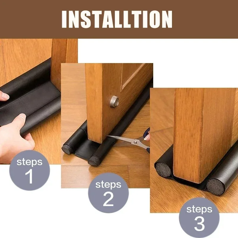 EVA Door Bottom Waterproof Sealing Strip 93cm Draught Under Door Draft Excluder Stopper Sound Proof Noise Reduction Protector