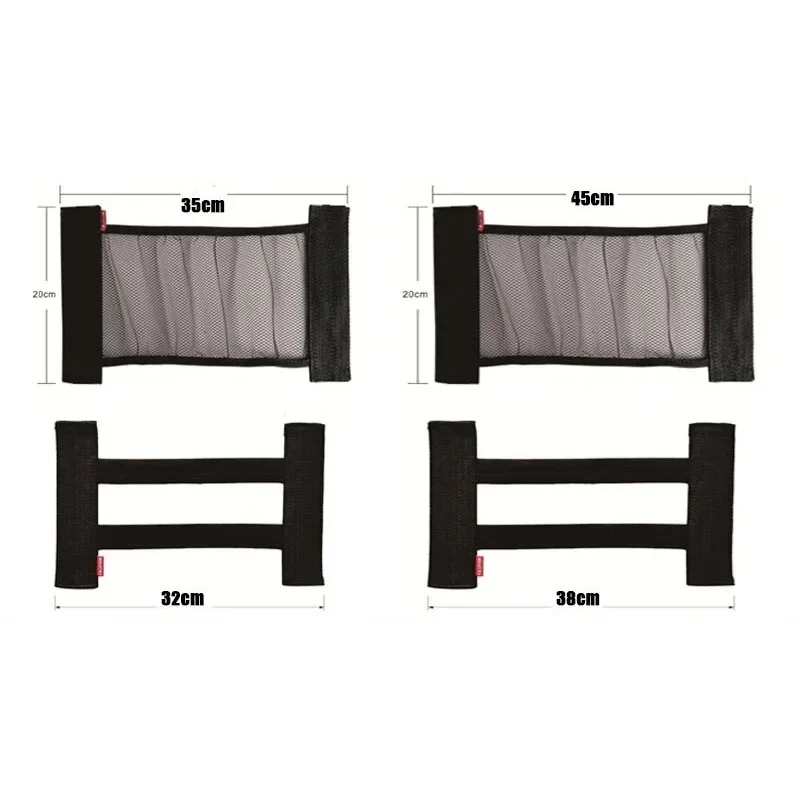 Car Back Rear Trunk Storage Mesh Fixed Straps Car Interior Organizer Extinguisher Storage Net Seat Back Fixing Bag