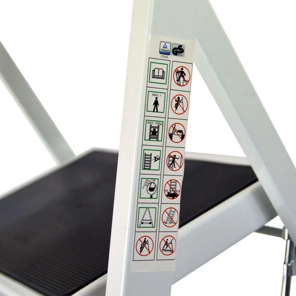 Home Vida B00QTJ9D4A.VC.UK Vida Designs-Scala a 4 gradini, in acciaio resistente, pieghevole, portatile, con tappetino antiscivolo, 4 Step Ladder