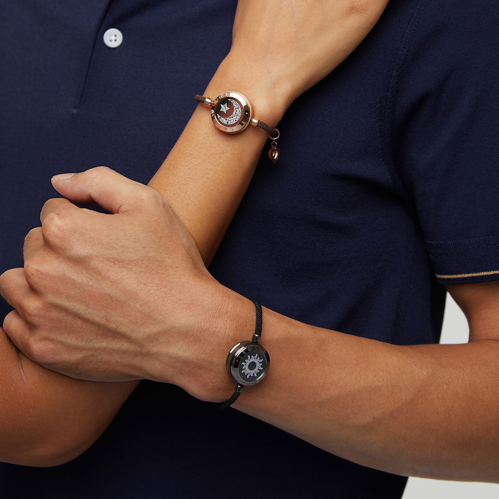 Totwoo presente de casal romântico pulseiras inteligentes Bluetooth com lembrete de vibração para iOS Android de longa distância