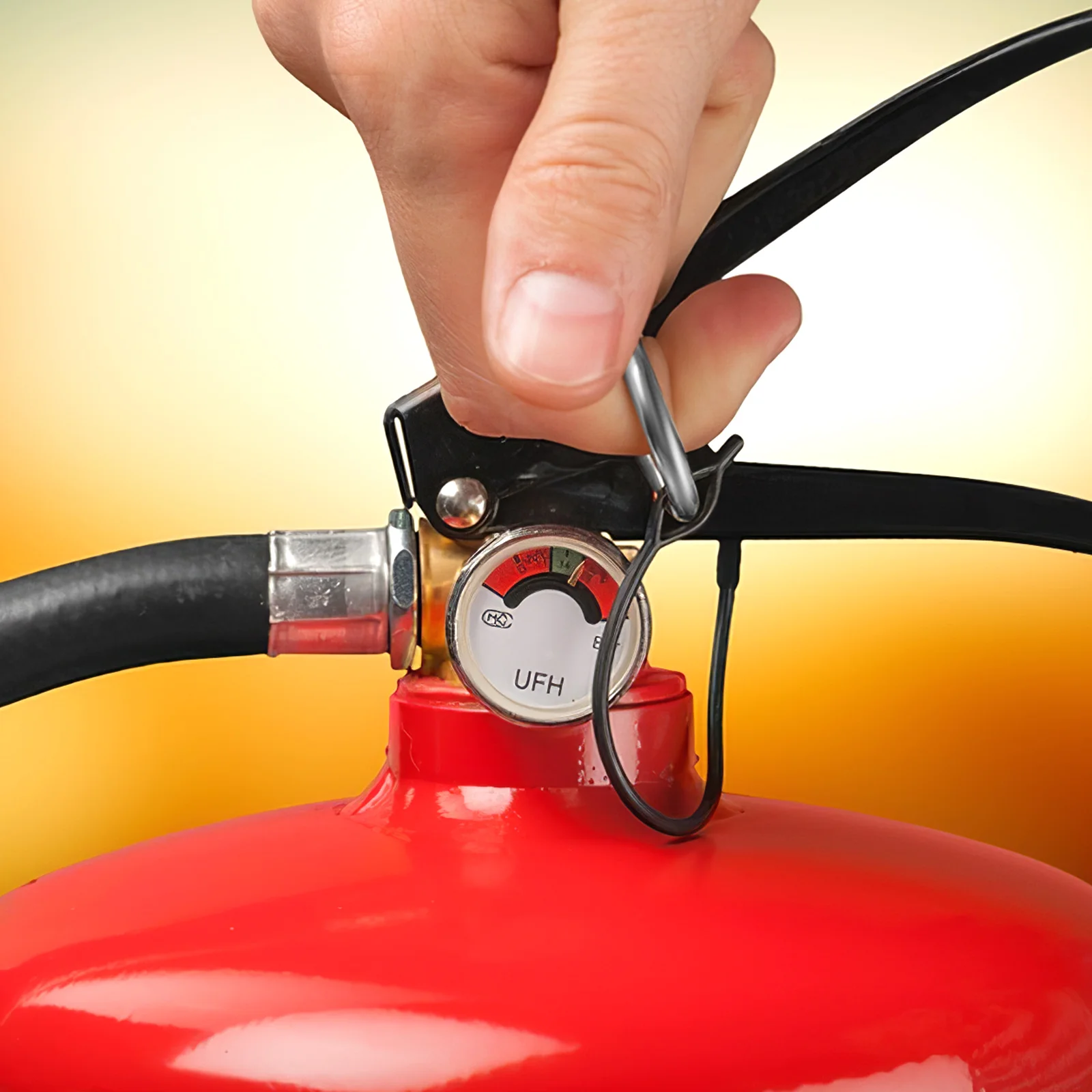 15 set Fire Extinguisher Safety Pins Set Stainless Steel Replacement Latch Holder Red Seal Secure Storage Handling