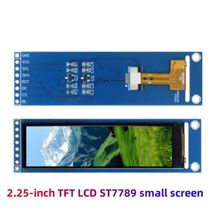 LAUBEI 1PCS/5PCS/10PCS New 2.25-inch TFT LCD ST7789 small screen 76*284 module LCD full view SPI color screen