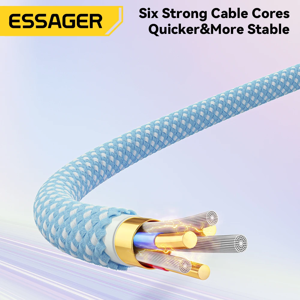 Essager Cable USB tipo C para iPhone 14 13 12 11 Pro Max XS PD 20W cargador rápido USB C a Lightning Cable de 29W para iPad Macbook