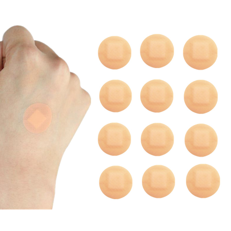 120pcs/set Round Band Aid Skin Color Wound Dressing Plasters Strips Patches Breathable Waterproof Adhesive Bandages Tape