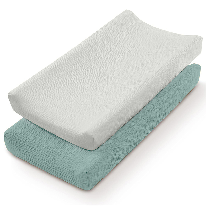 Muslin เปลี่ยนแผ่นรองสําหรับเด็กผู้หญิง Ultra Soft Breathable Cotton ทารกแรกเกิดผ้าอ้อมเปลี่ยนตารางแผ่นชุด 2