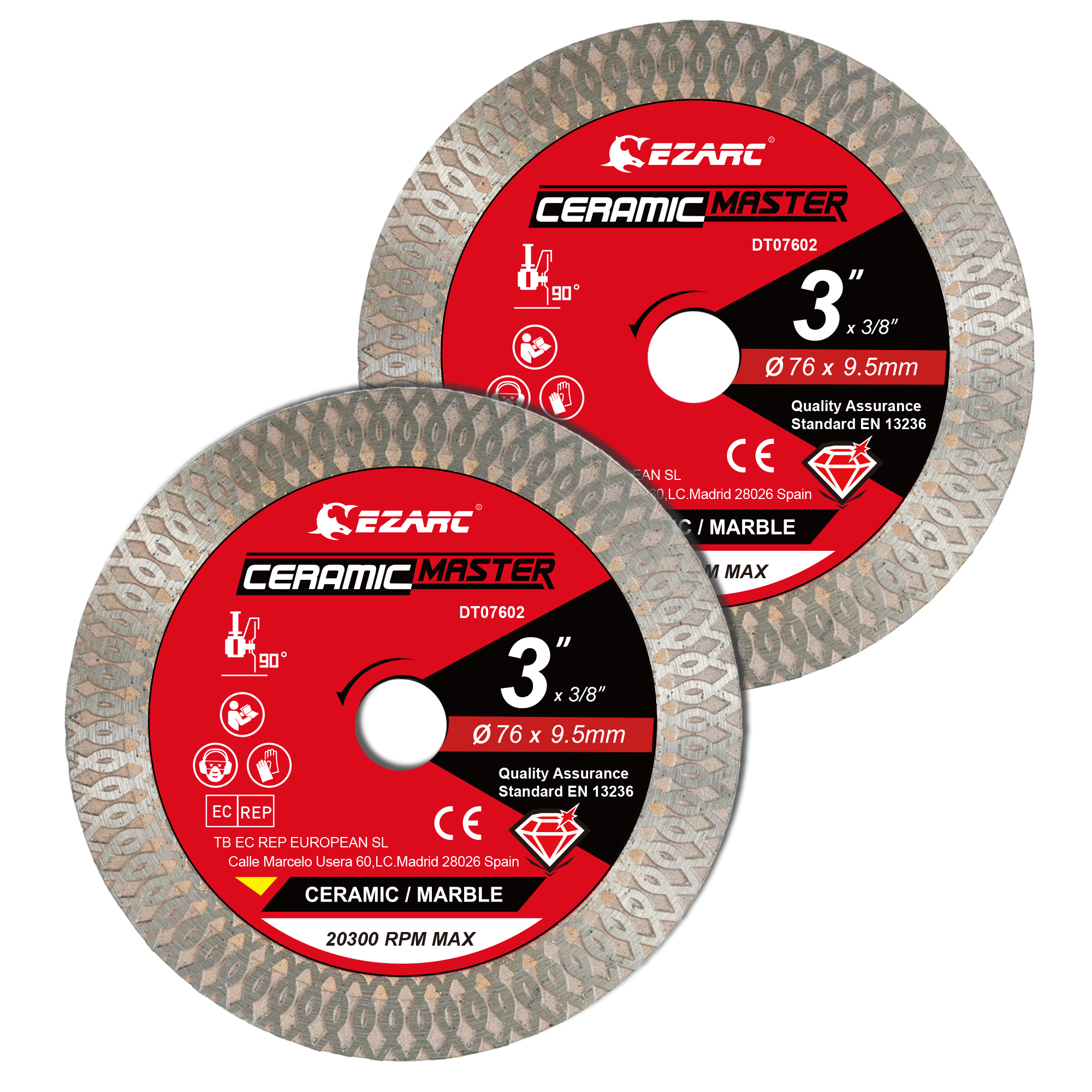 2 шт., 3 дюйма, супертонкие алмазные лезвия, алмазные пилы для угловой шлифовальной машины, лезвие для плитки, гладкая резка фарфора, керамики, мрамора