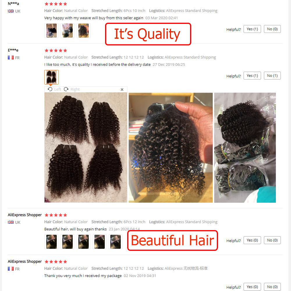 50 グラム/ピース変態カーリーバンドルナチュラルカラー染色可能レミー人毛織りエクステンション 10 12 インチショートボブスタイルモーグルヘア