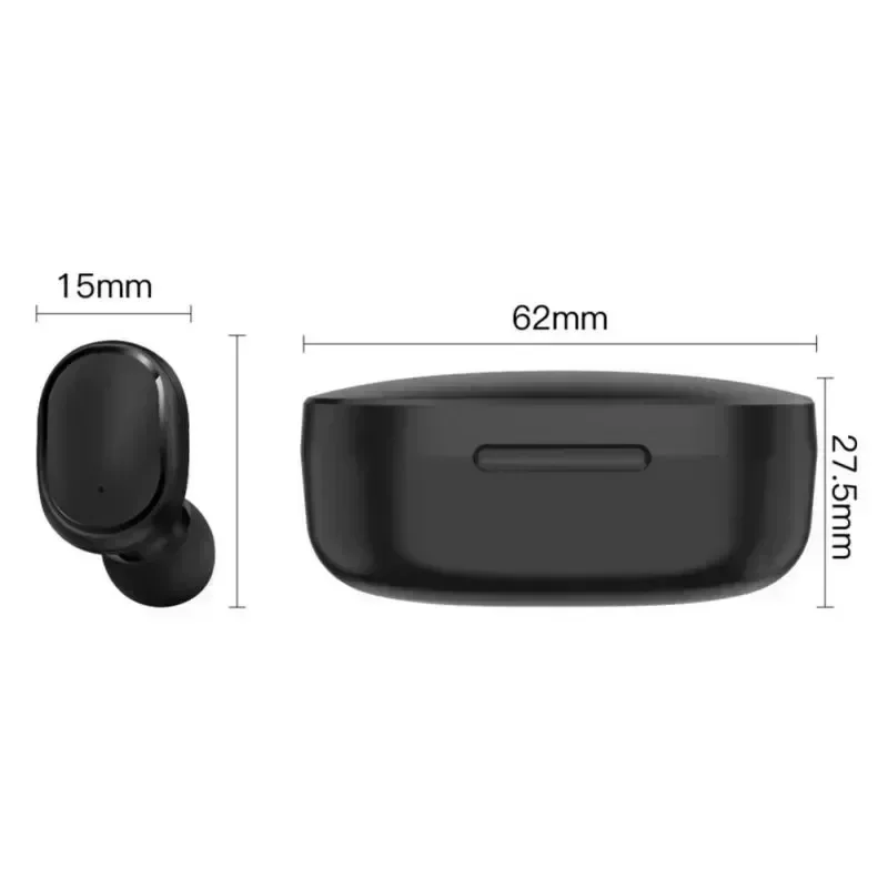 TWS E6S słuchawki Bluetooth bezprzewodowy zestaw słuchawkowy Bluetooth słuchawki z redukcją szumów z mikrofonem słuchawki dla Xiaomi Redmi