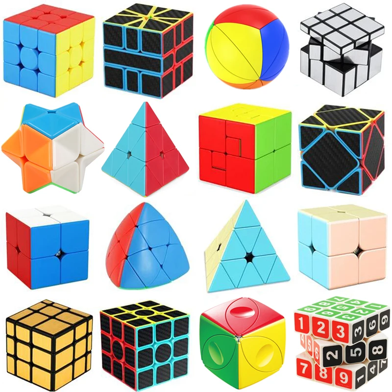Magic Cube 2x2 кубик рубика 3x3 4x4 Zauberwürfel Speedcube Brain Teaser Kids Toys IQ Challenge Games Juegos De Inteligencia