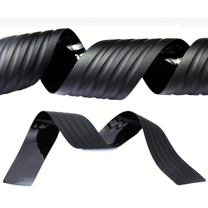 Universele Kofferbak Instaplijsten Protector, Rubberen Strip Sticker Auto Achterbumper Guard Krasbescherming Bar Black90cm/35.4in