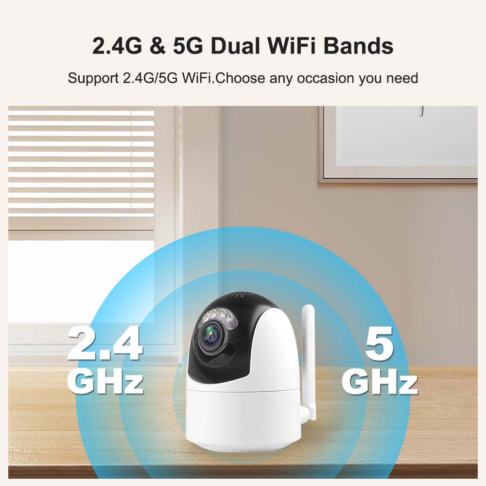 6MP Tuya WiFi カメラ屋外 2.4 グラム/5 グラム Wifi 監視カメラセキュリティ保護 CCTV Smartlife Onvif Alexa Google ビデオカム