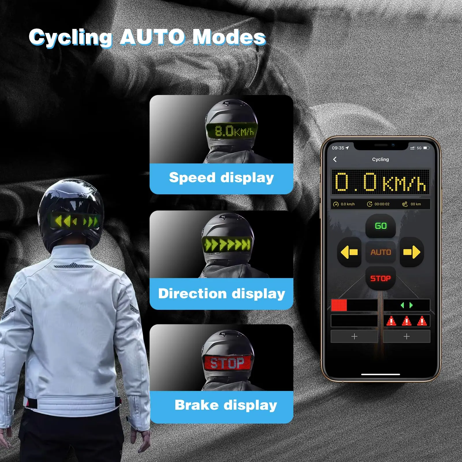 Led Helm Display Motorrad Helm Warnung Licht Nacht Reiten DIY RGB Fahrrad Helm Rücklicht APP Programmierbare LED Bildschirm