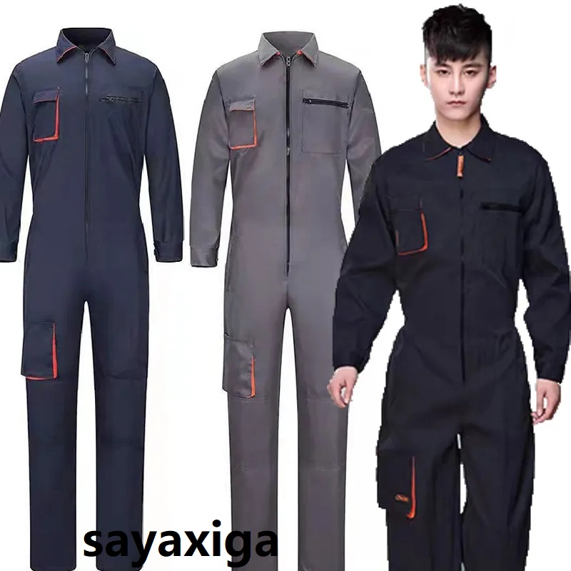 Harajuka dos homens do vintage manga longa macacão de carga zíper voar bolso macacão moda solta macacão casual mais SizeS-5XL roupas masculina uniforme de tarbalho batas roupas masculina uniforme de tarbalho batas