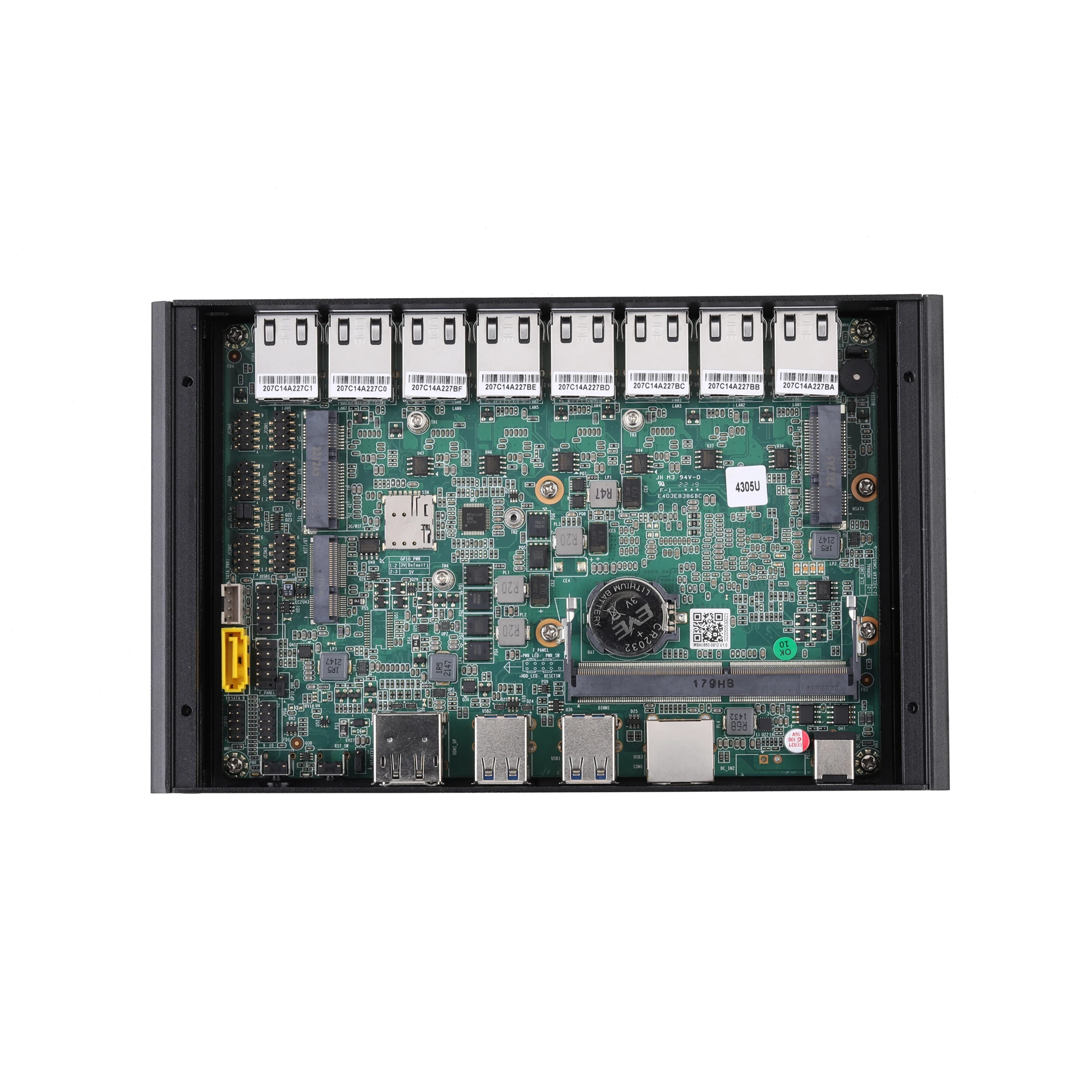 Qotom-Mini computador Fanless, 8x2.5G Lan,Gen 8o, 10o, 4305U, 10110U, 10210U, 10710U, DP, 4USB 3,0, Proxmox, pfsense