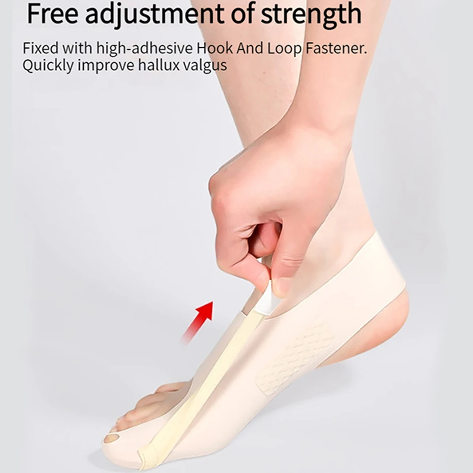 Corrector de juanete para aliviar el Hallux Valgus, separador del dedo gordo del pie, alisador del dedo gordo del pie fijo, alivio del dolor en las articulaciones, 1 Uds.