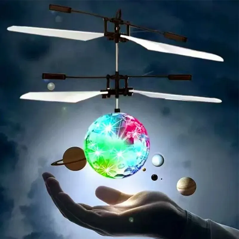 Unique Toy Gesture-controlled Colorful Luminous Crystal Ball Pendant Children's Unique Gift Remote-controlled Sensing Light Ball