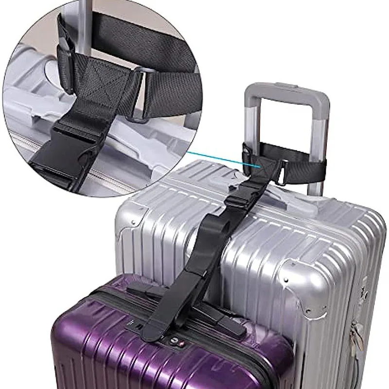Correia de bagagem de viagem cintos de mala elástico telescópico saco de viagem cinto para mala cinto fixo fivela de viagem cintos de bagagem