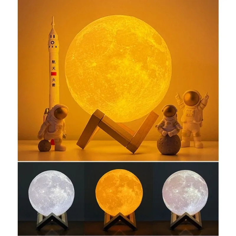 Creative Moon Light DIY คุณสมบัติประกอบไฟกลางคืนขนาดเล็ก LED ครอบครัวห้องนั่งเล่นห้องนอนตกแต่งข้างเตียงของเล่นเด็กของขวัญ