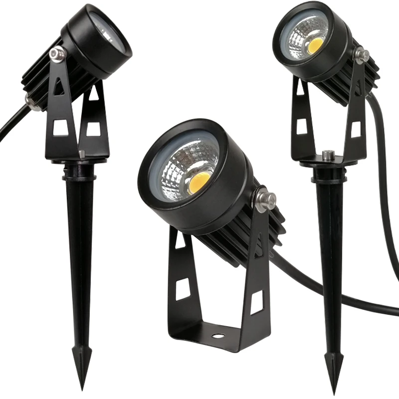 Chống nước Ngoài Trời Sân Vườn Bãi Cỏ Đèn 220V 110V 12V 3W LED 5W Bãi Cỏ Đèn Spike Bóng Đèn tuinverlichting Chiếu Sáng Ngoài Trời cho sân vườn