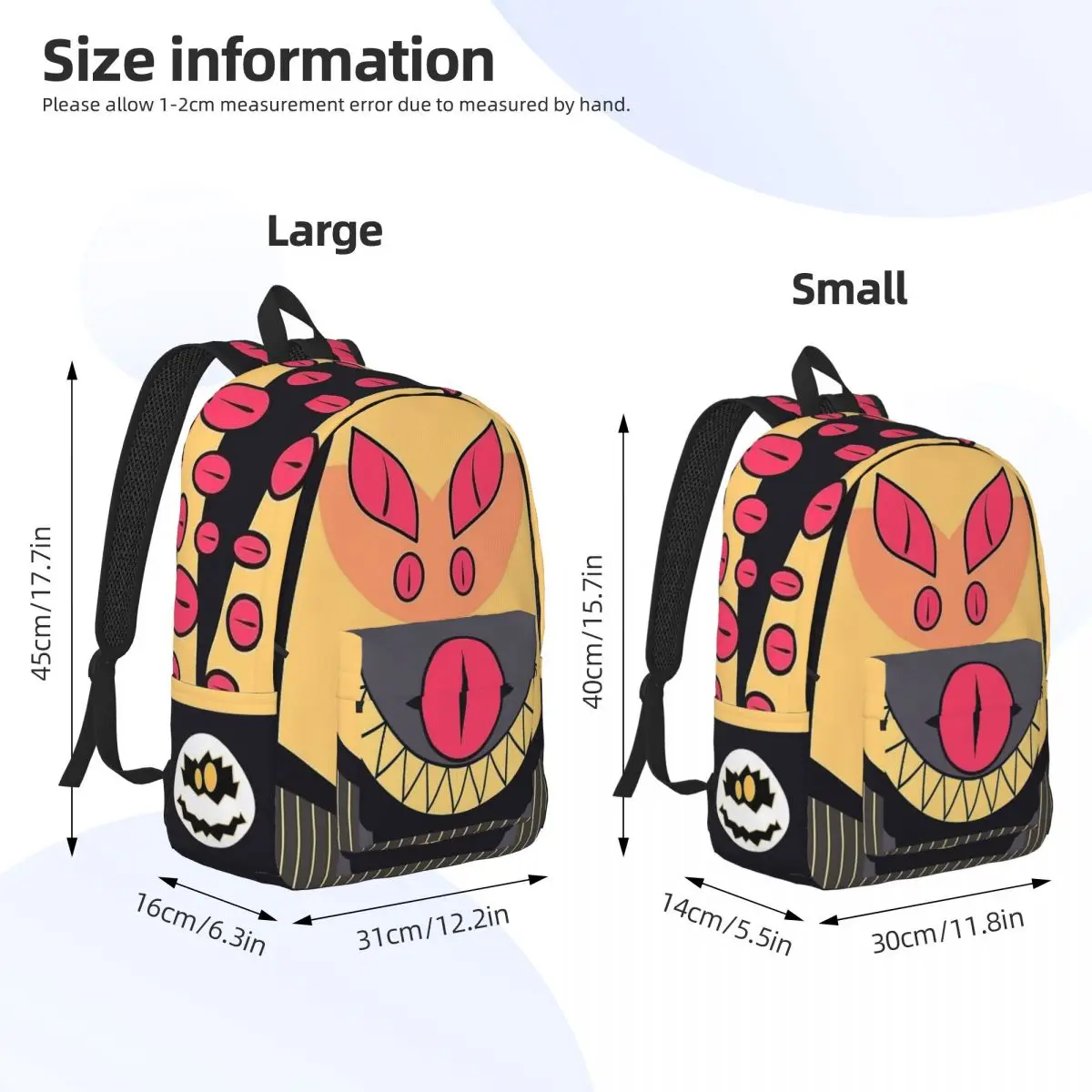 Hazbin Hotel Sir Pentious Duffle for Teens Student School Bookbag Daypack Elementary High College Durable