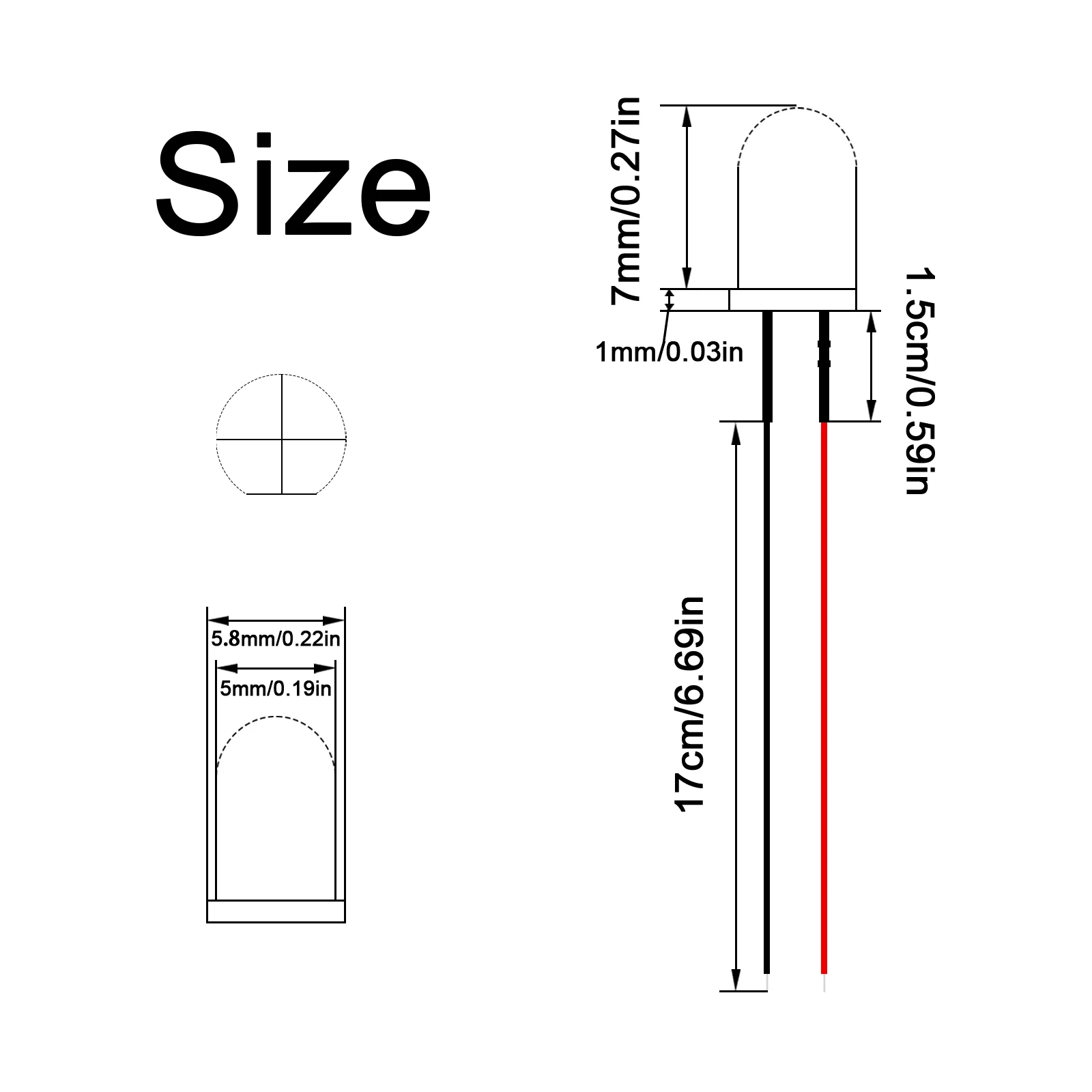 50pcs 12v Pre Wired Led Diode Lights 5mm Emitting Diodes Kit For DIY Scientific Experiment