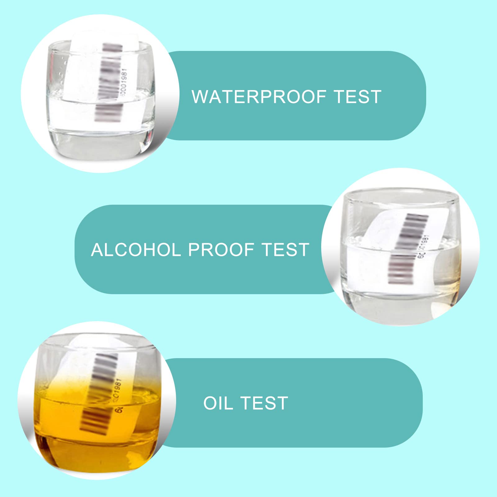 Directe thermische verwijderbare blanco etiketten Rechthoekige zelfklevende beschrijfbare barcodesupermarkt BPA-vrije stickers voor thermische printer