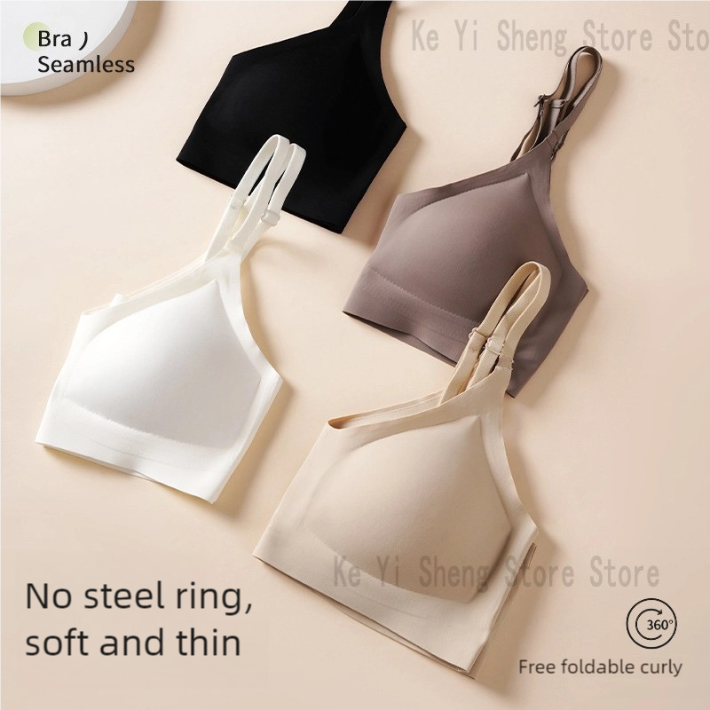 Reggiseno da donna, biancheria intima senza cuciture, seni grandi, seni piccoli, raccolta, coppa sottile semi-fissata, bellissimo reggiseno posteriore, sexy