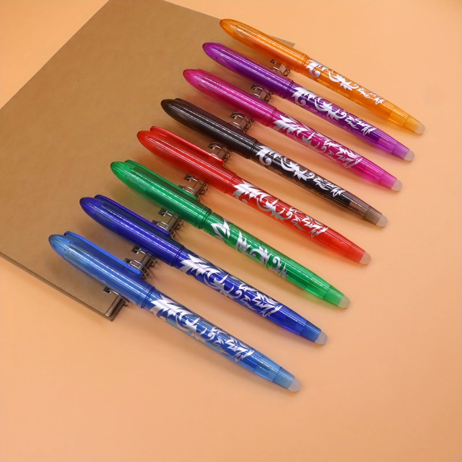 8/4pcs Erasable GEL ปากกา Multi-Color0.5mm เคล็ดลับภาพวาดการเขียนโรงเรียนสีดําสีฟ้าสีแดงสีชมพูสีส้มสีเขียวสีม่วงสีฟ้า