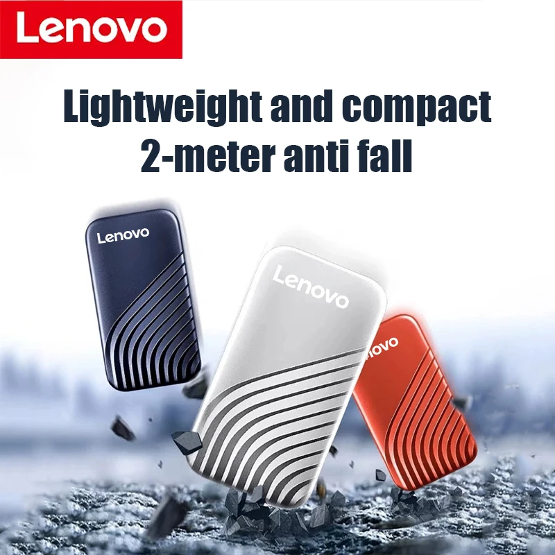 Original New Lenovo High-speed 128TB 16TB 8TB Portable SSD 2TB Portable External Solid State Hard Drive USB3.1 Interface Mobile