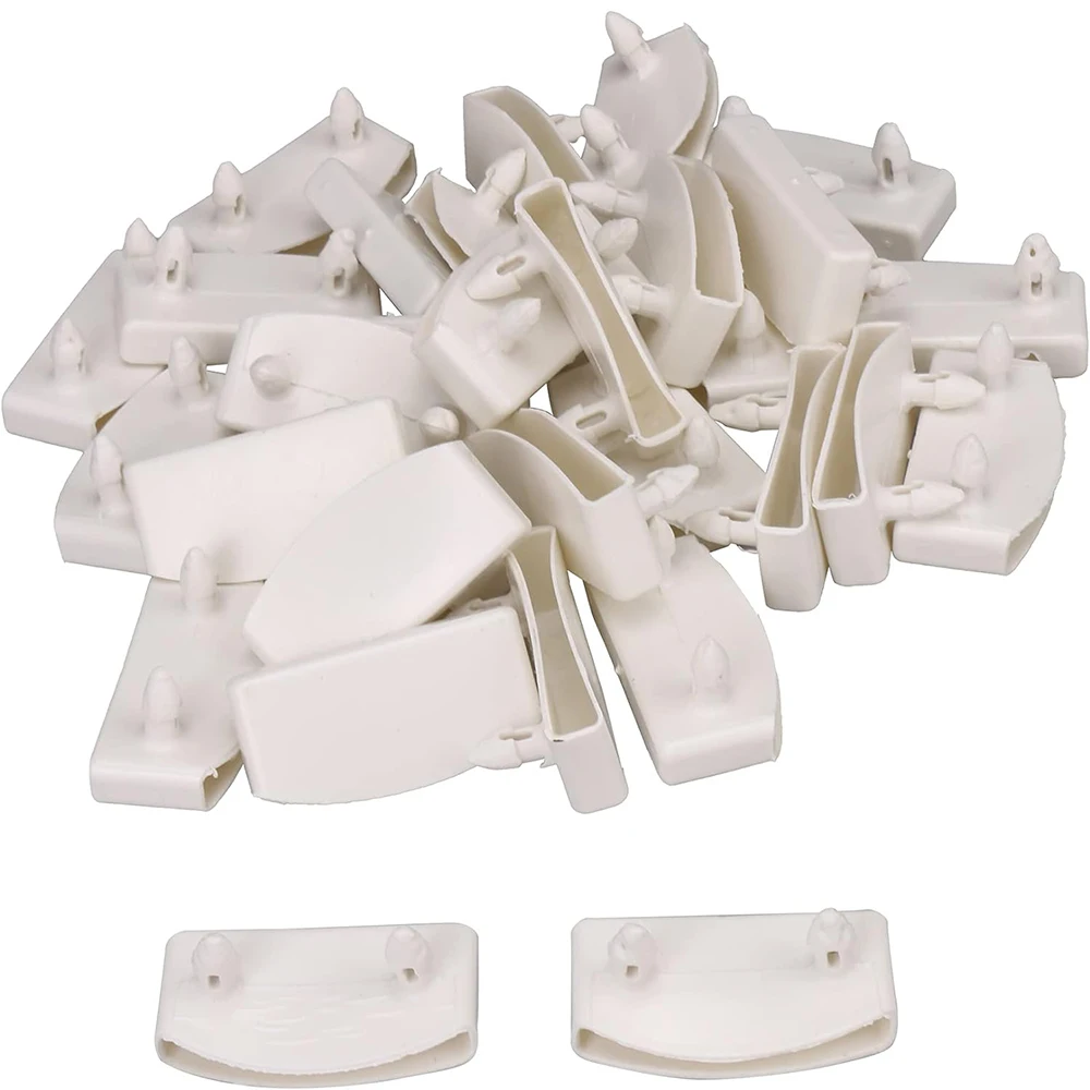 10PCS White Plastic Bed Slat Cover Replacement Center/End Caps for Holding Securing Furniture Frame 53mm×9mm  (Inside Dimension)