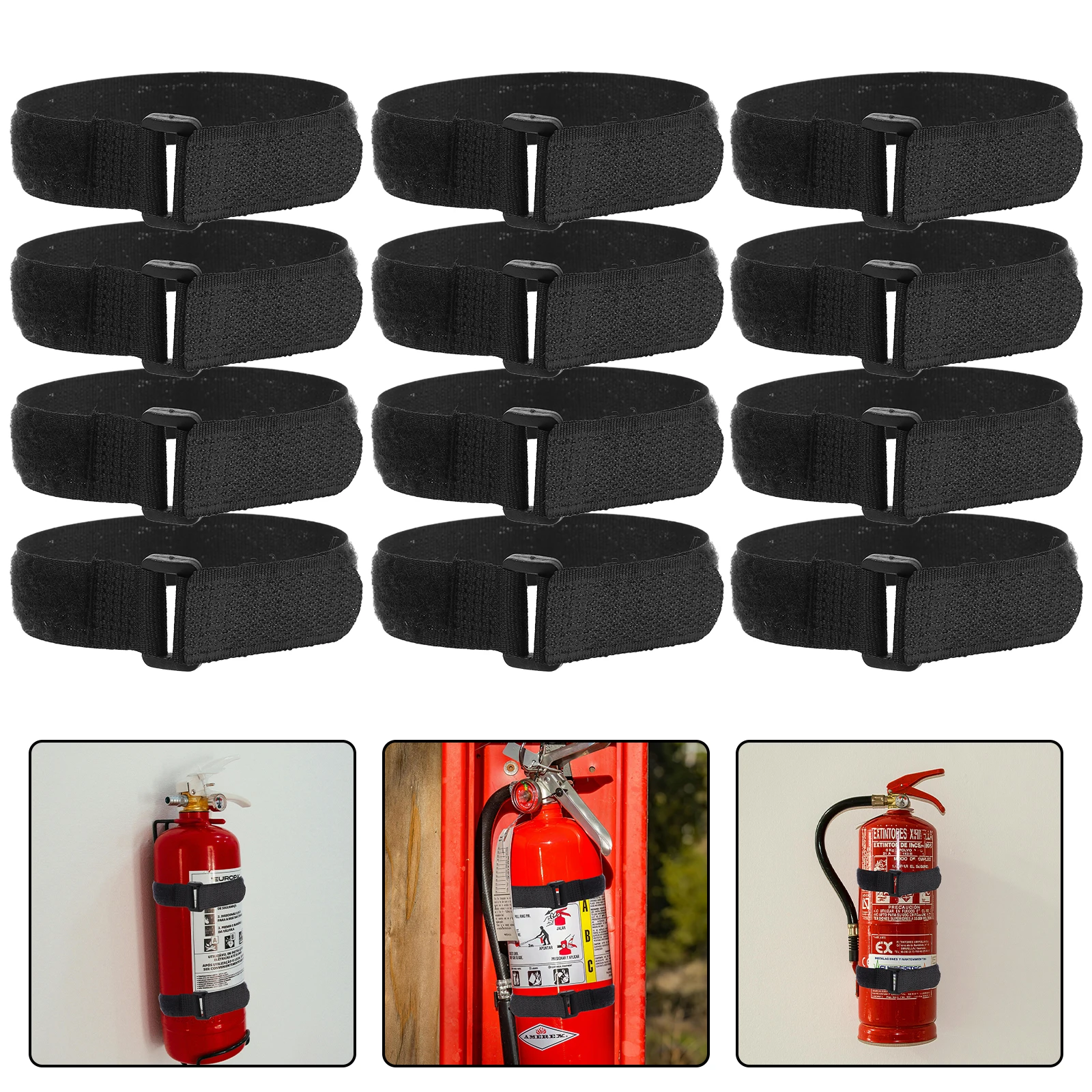 20 Pcs Extinguisher Accessories Elastic Fabric Organizer Hose Fire Extinguisher Holder Strap Cable Hanger Vehicle Mount