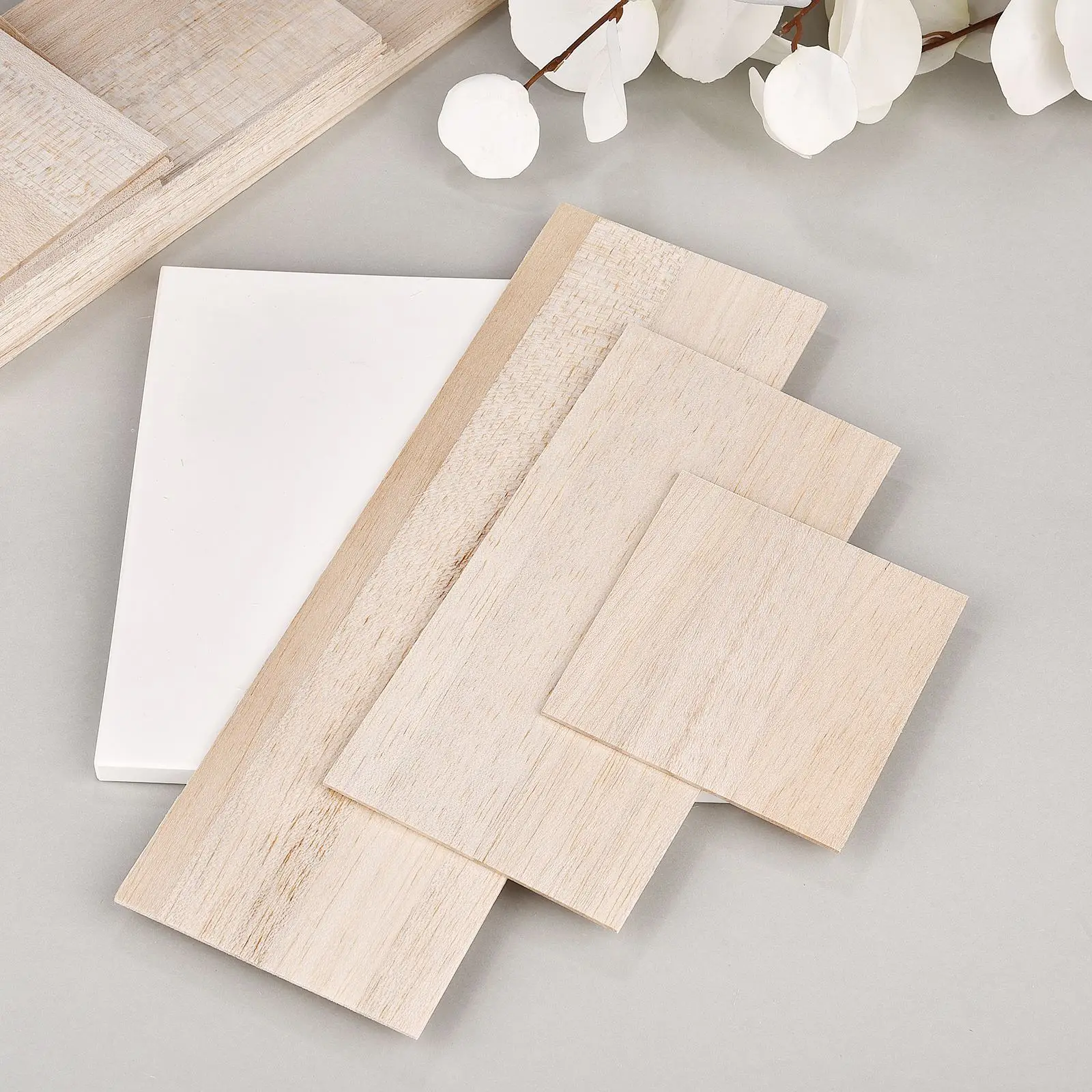 5 ชิ้น Balsa ไม้แผ่นชั้น 100/200/300 มิลลิเมตรยาว 100 มิลลิเมตรกว้าง 1/1.5/2/3 มิลลิเมตรหนาสําหรับหัตถกรรม DIY โครงการไม้ DIY Craft อุปกรณ์เสริม