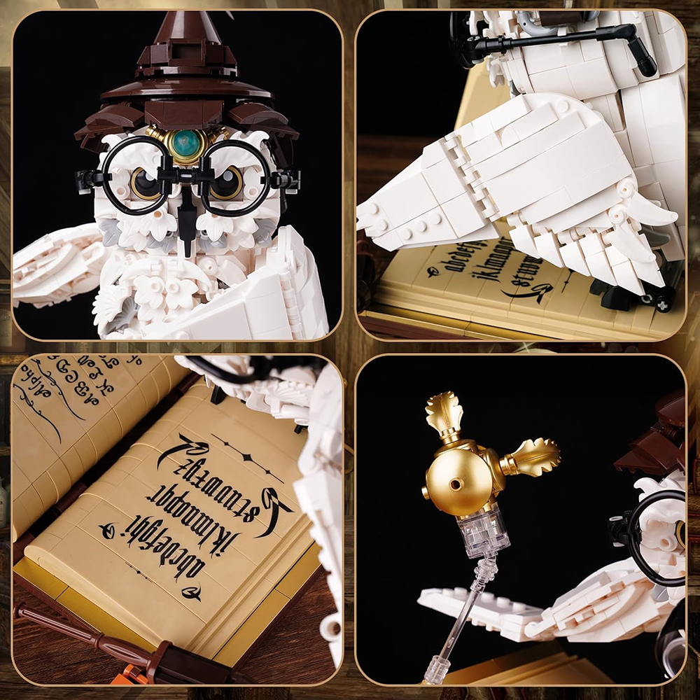 マジックワールドフクロウ組み立ておもちゃセット ティーン用 クリエイティブバードコレクション モデルおもちゃ ホームオフィス装飾 パーティー記念品 子供用ギフト 8+