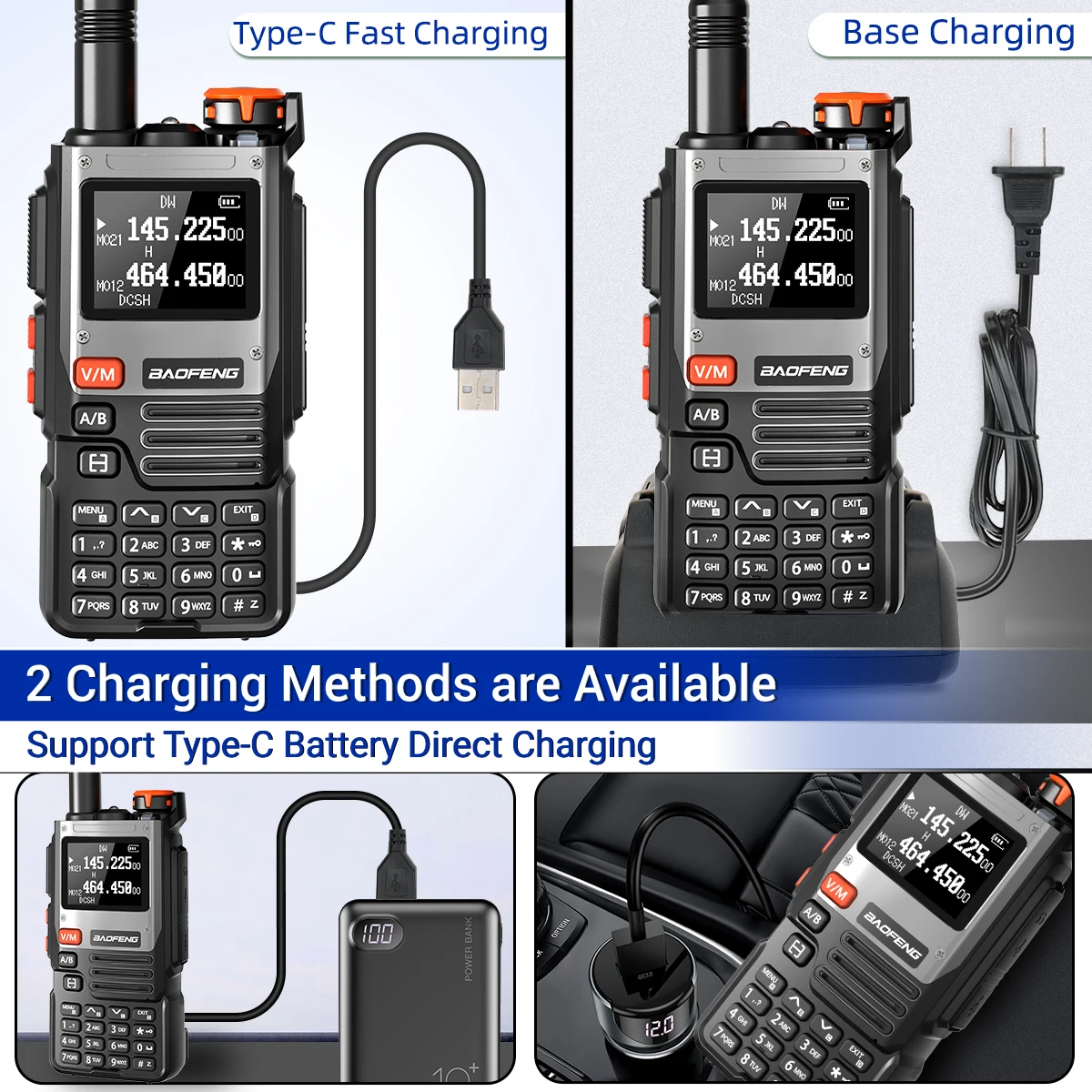 1/2PCS Baofeng UV-K61 Walkie Talkie Multi Band Drahtlose Kopie Frequenz 999CH Typ-C AM DTMF NOAA UV-5R UV 5RH K6 K5(8) Ham Radio