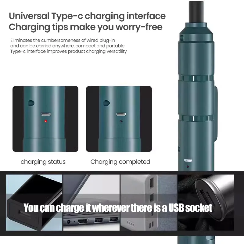 Mini Electric Screwdriver Set USB Rechargeable 1300mah Adjustment Power Dril Multi-function Disassembly Torque Repair Tools Kit