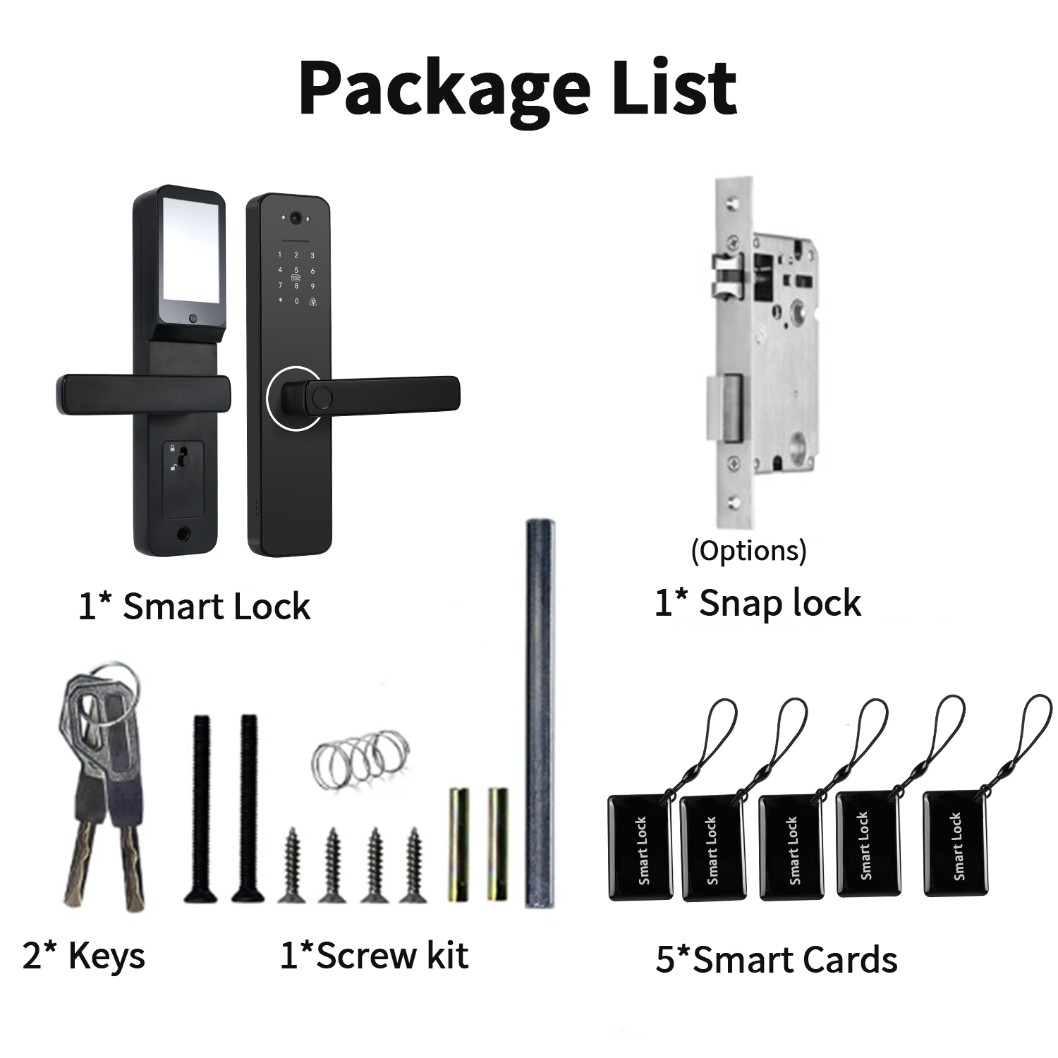 DSKDFTY Camera Digital Electronic Lock Biometrics Fingerprint Smart Door Lock for With Battery for Home House Apartment